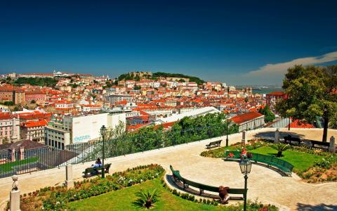 里斯本,葡萄牙全高清壁纸和背景图像的视图