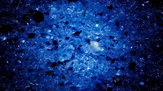 蓝色水晶抽象全高清壁纸和背景图像