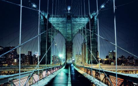 布鲁克林大桥在纽约全高清壁纸和背景图像