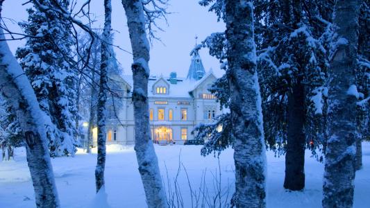 瑞典城堡冬季全高清壁纸和背景图像