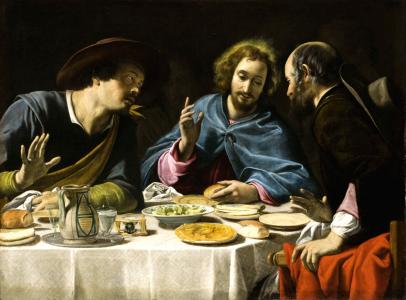 Filippo Tarchiani  - 在Emmaus墙纸和背景的晚餐