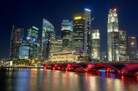 滨海湾是新加坡南部全高清壁纸和背景图像中央区附近的海湾