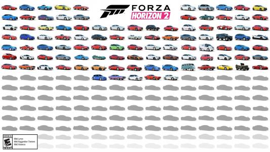 Forza Horizo​​n 2  - 前100+辆车展示了全高清壁纸和背景图像