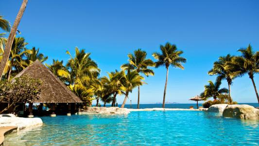 热带度假村在斐济全高清壁纸和背景图像
