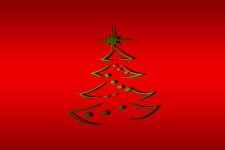 圣诞树与红色背景5k视网膜超高清壁纸和背景图像