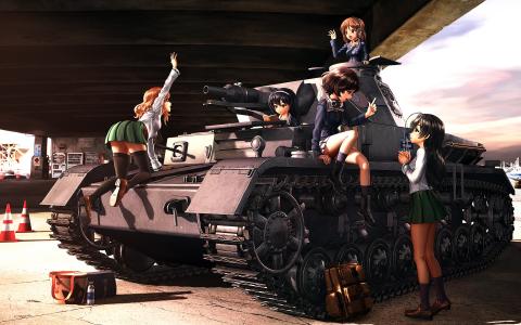 动漫 - 女孩和Panzer全高清壁纸和背景
