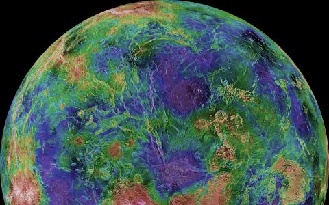 金星北半球雷达图像全高清壁纸和背景