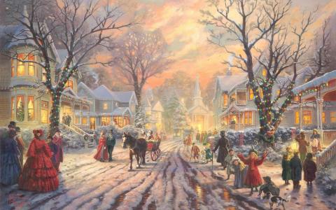 维多利亚时代的圣诞颂歌全高清壁纸和背景图片