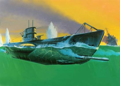 德国VII型潜艇发起攻击。 