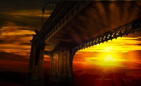 日落桥5k Retina超高清壁纸和背景图片