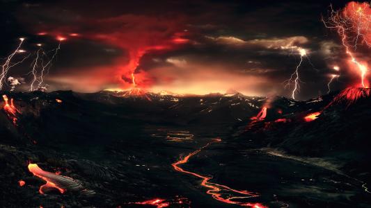 火山景观全高清壁纸和背景