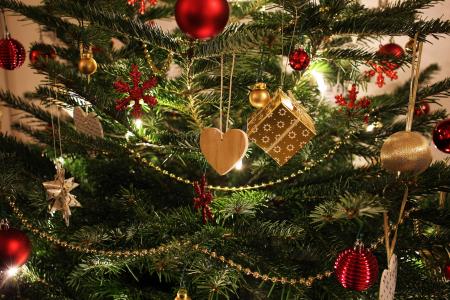 圣诞饰品树5k Retina超高清壁纸和背景图片