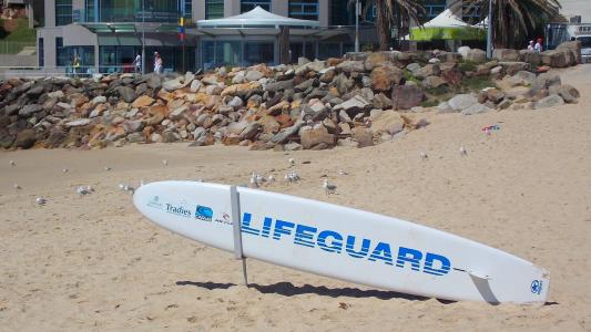 Cronulla海滩悉尼澳大利亚救生员冲浪板壁纸和背景