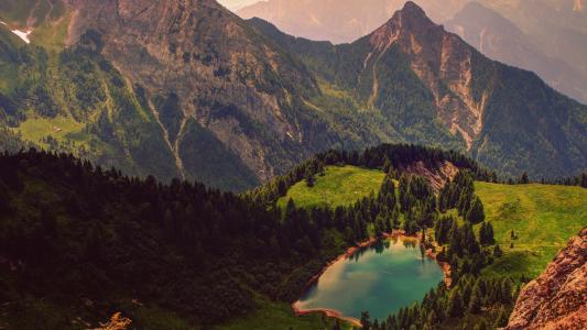 奥地利4k超高清壁纸和背景的山脉和湖泊