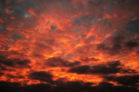 多云的日落天空5k视网膜超高清壁纸和背景