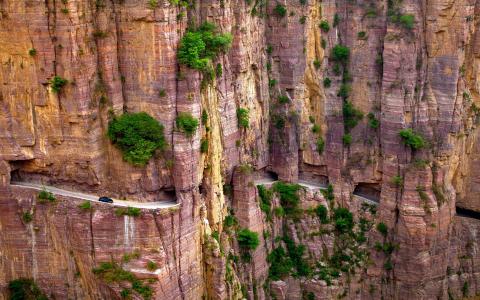 中国山区的道路和隧道全高清壁纸和背景图像