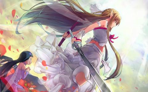 Asuna和Yui全高清壁纸和背景