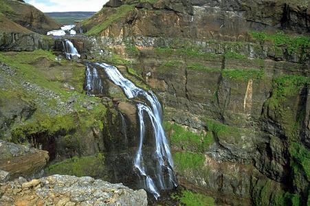 冰岛瀑布Glymur全高清壁纸和背景图像