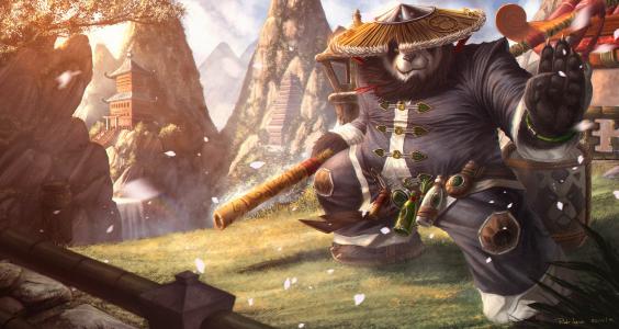 魔兽世界：熊猫人壁纸和背景图片的迷雾