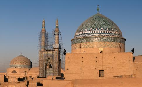 亚兹德贾米清真寺,伊朗5k视网膜超高清壁纸和背景