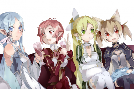 Asuna,Yui,Lisbeth,Leafa和Silica壁纸和背景图像