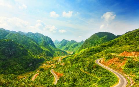 越南的山地景观全高清壁纸和背景