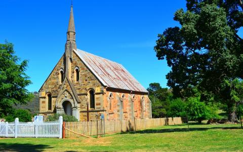 圣保禄的长老会教堂Hill End NSW壁纸和背景