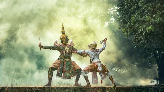Khon是一个传统的蒙面舞蹈全高清壁纸和背景