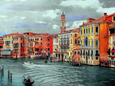 意大利威尼斯大运河全高清壁纸和背景图像