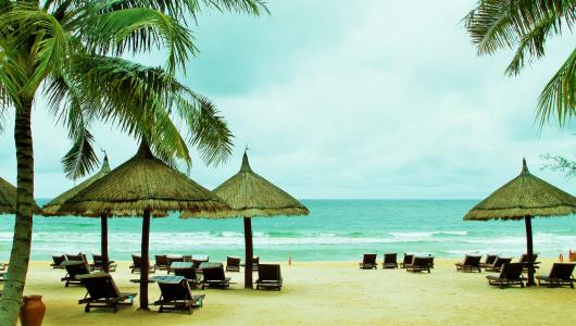 热带海滩5k视网膜超高清壁纸和背景