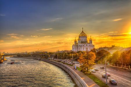 基督救世主大教堂在俄罗斯莫斯科全高清壁纸和背景