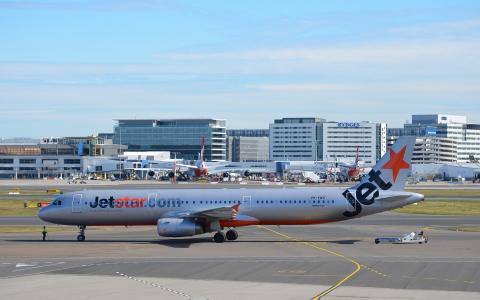 在V-VWX-空客A321-232捷星在悉尼机场全高清壁纸和背景图像