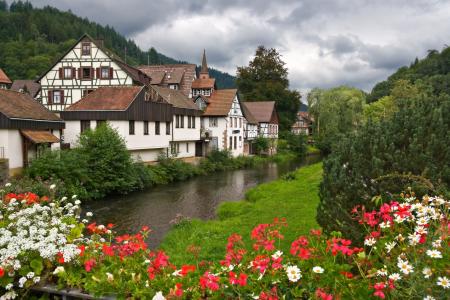 春天全高清壁纸和背景图像的德国村庄