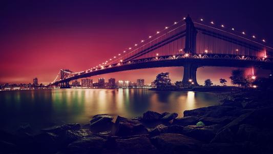 曼哈顿桥4k超高清壁纸和背景图像