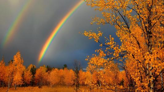秋天彩虹全高清壁纸和背景图像