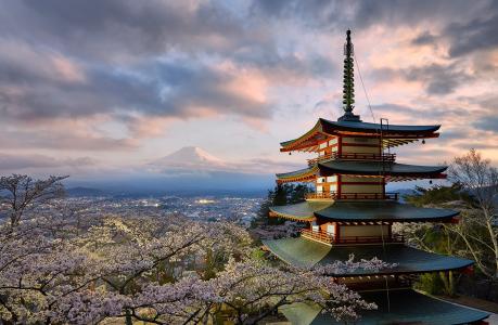 富士山全高清壁纸和背景的视图
