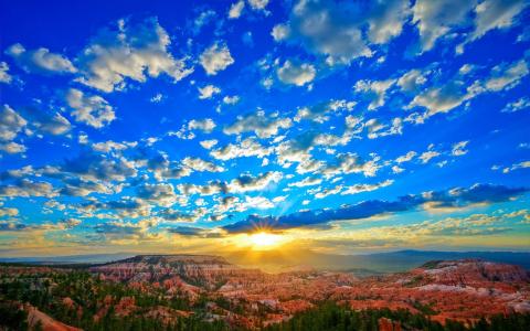 美丽的天空布莱斯峡谷全高清壁纸和背景图像