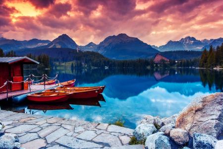 斯洛伐克湖上独木舟全高清壁纸和背景图像
