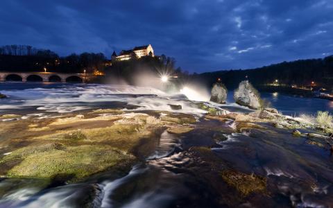 莱茵瀑布,斯海弗豪森,瑞士全高清壁纸和背景