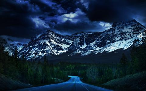 山路全高清壁纸和背景图像的黑暗云彩