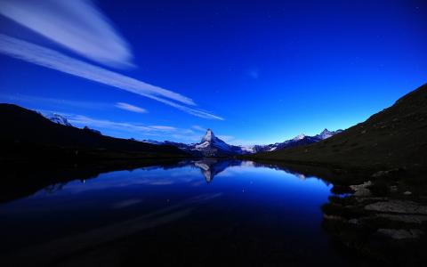 Matterhorns午夜镜子全高清壁纸和背景
