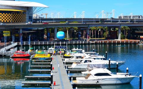 达令港码头悉尼澳大利亚全高清壁纸和背景图片