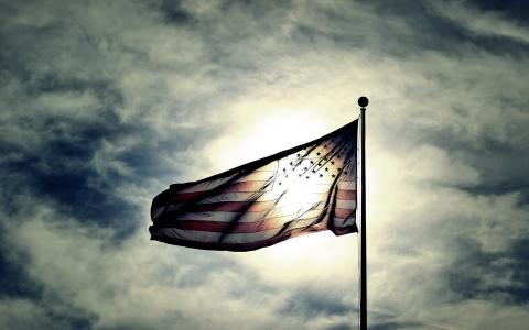 美利坚合众国国旗完整的高清壁纸和背景图像