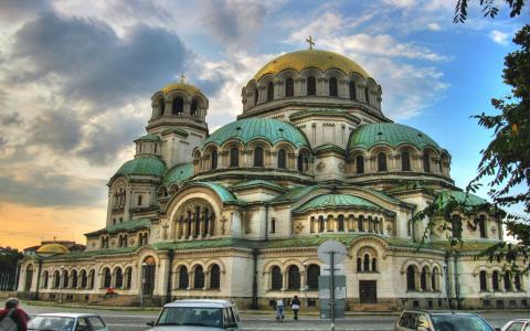 在索非亚,保加利亚亚历山大·涅夫斯基大教堂全高清壁纸和背景