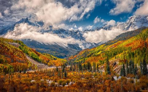 秋天的山风景全高清壁纸和背景