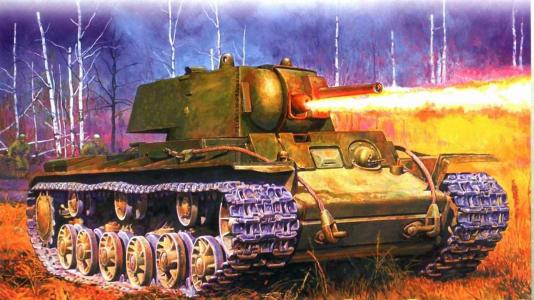 俄罗斯K​​V-1与火焰喷射器壁纸和背景图像