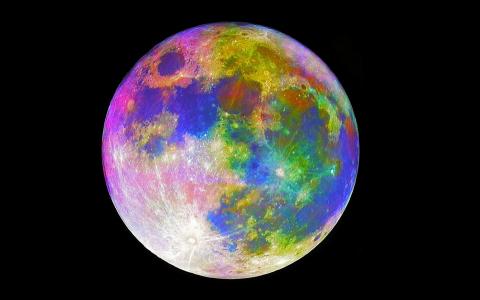 多彩的月亮全高清壁纸和背景