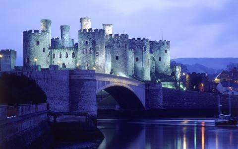 康威城堡,威尔士,英国全高清壁纸和背景图像