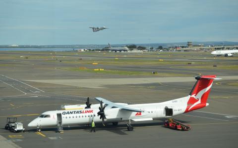 悉尼机场全高清壁纸和背景图像的VH  -  QOY DCH -8-402Q短跑8庞巴迪