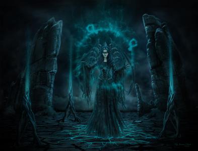 黑暗的幻想女巫全高清壁纸和背景图像